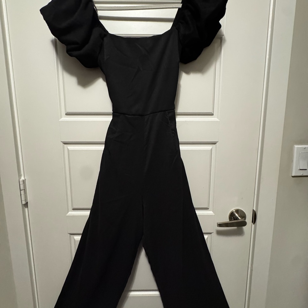 Trixxi Black Ruffled Jumpsuit
